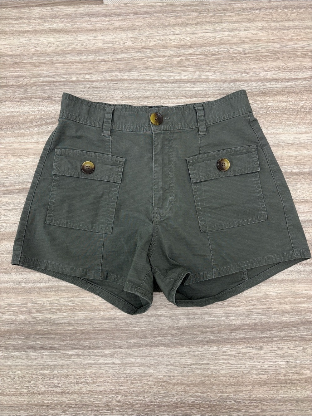 Vuori Vintage Ripstop Utility Short Women Size XS Green #VW3039